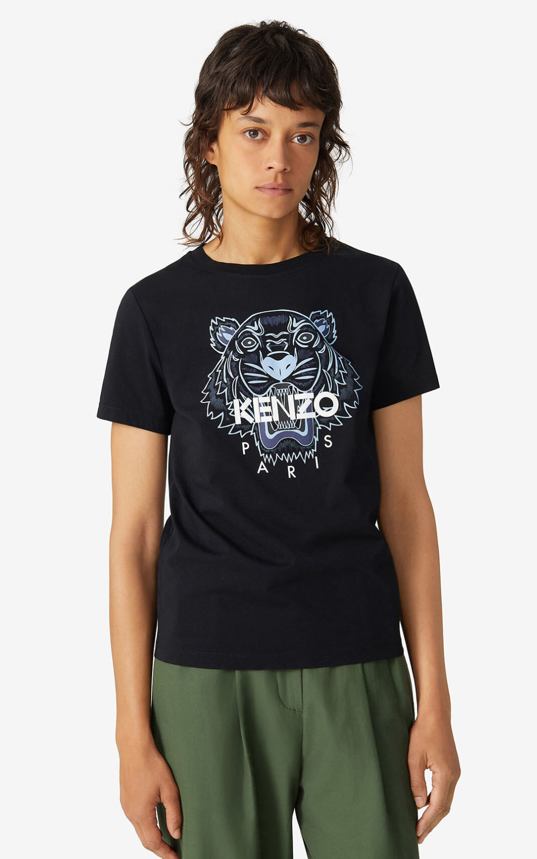 Kenzo Tiger Tişört Bayan Siyah | 0163-HYDCT